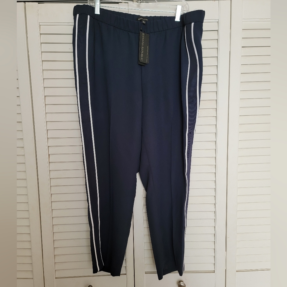 Hayden Pull-On Straight-Tapered Fit Pants Sz XL Navy